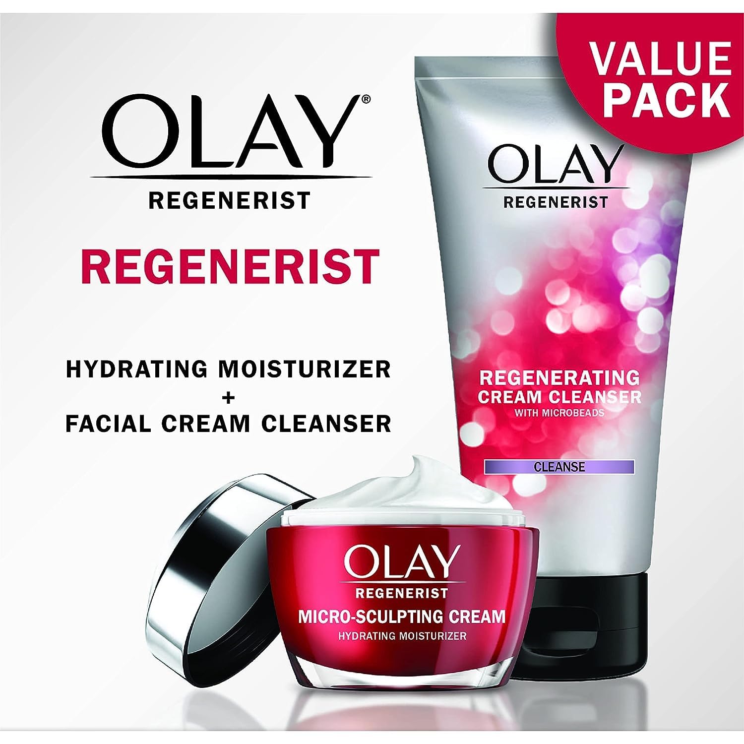 Olay Regenerist Face Wash & Micro-Sculpting Cream Duo – 6.7 oz | Clockwise Store