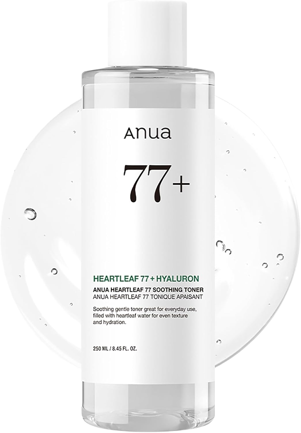 Anua Heartleaf 77 Soothing Toner | pH 5.5 | Hydrating & Calming Toner | 250ml (8.45 fl oz)